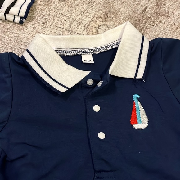 18 month boy nautical rompers - Picture 2 of 5